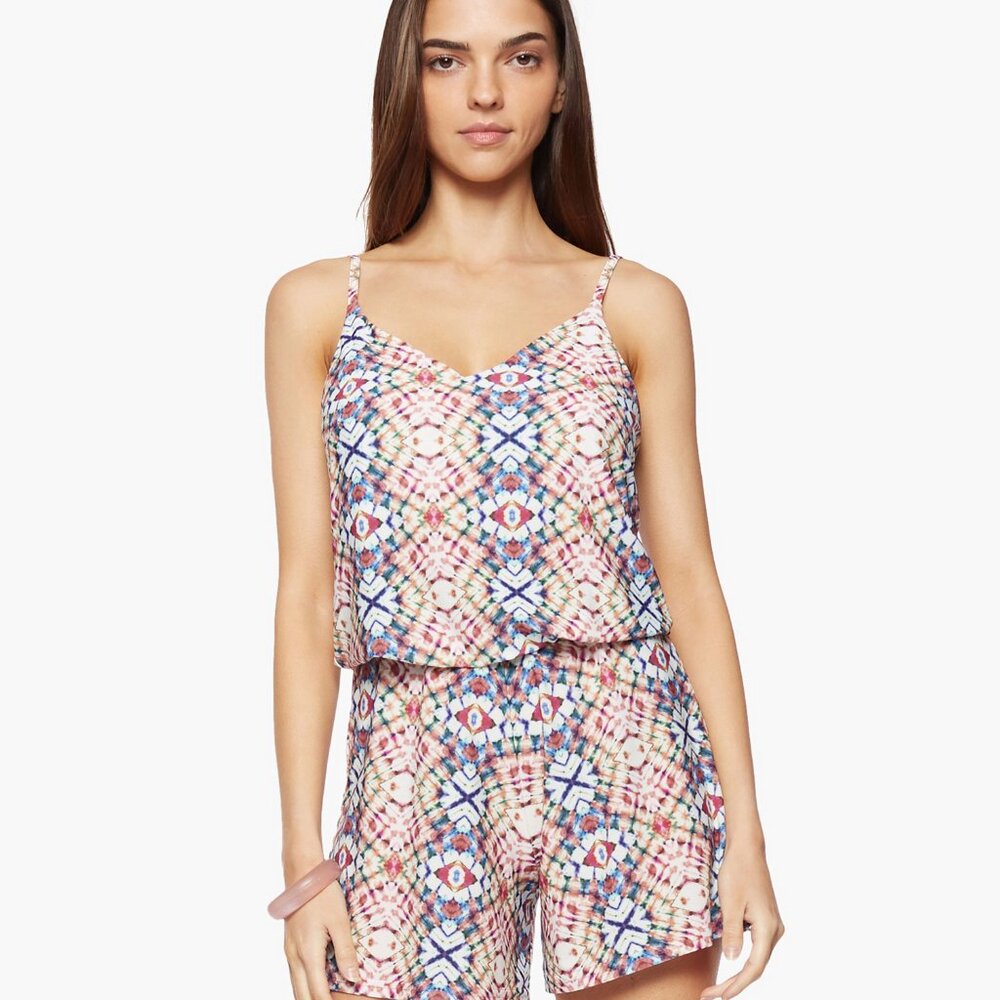 Deborah Viereck "Spoon in Darling" Kaleidoscope Romper Size Small